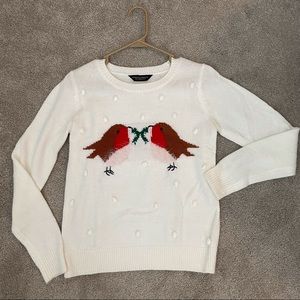 Dorothy Perkins winter bird sweater in EUC
